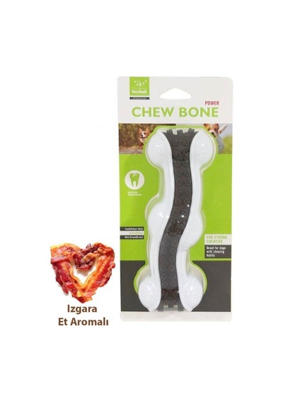 Nunbell 10 CM S Boy Aromalı Dolgulu Kemik Köpek Oyuncağı Çok Renkli