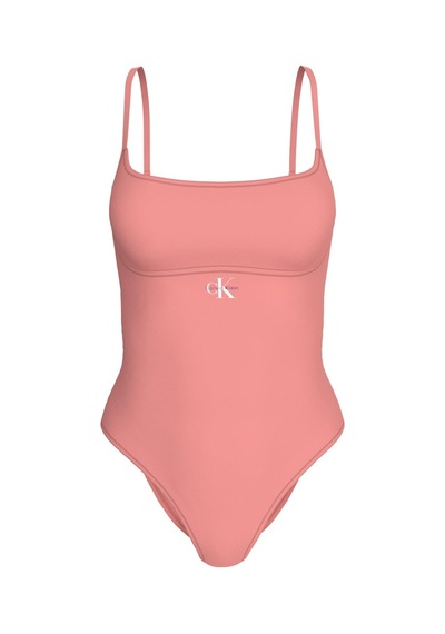 Calvin Klein Kadın Pembe Tek Parça Askılı Mayo-13578 Pembe