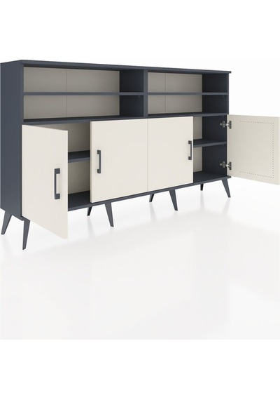Arges Konsol 6 Raflı 4 Kapaklı 176x30x99 Antrasit-aytaşı/antrasit Antrasit-aytaşı/antrasit Arges Konsol 6 Raflı 4 Kapaklı 176x30x99 Antrasit-aytaşı/antrasit Antrasit-aytaşı/antrasit