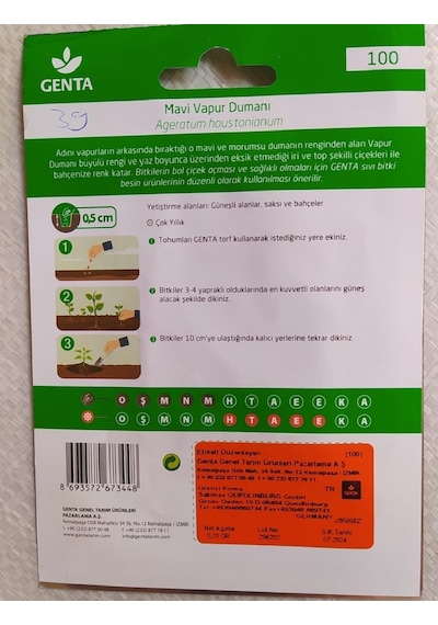 Genta Mavi Vapur Dumanı Çiçeği