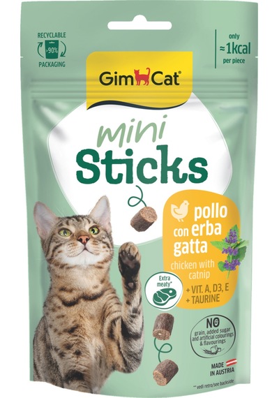 Gimcat Mini Sticks Kedi Otlu&tavuklu Ödül Çubukları 50gr