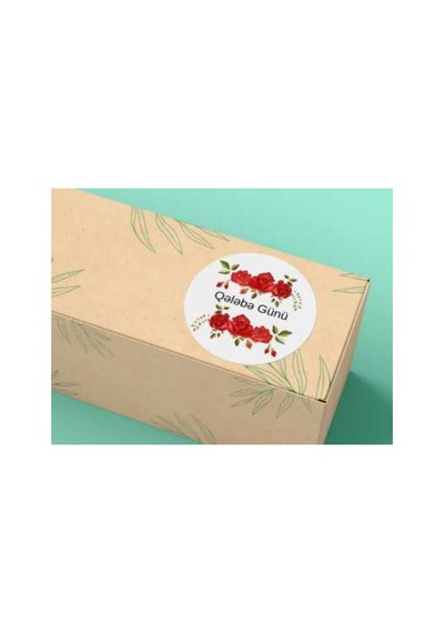 Zafer Günü Etiketi Azerbaycan Halkı Zafer Günü Yuvarlak Mat Sticker 4 Cm 40 Adet Çok Renkli
