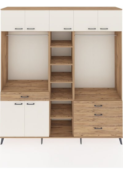 Hyperion Dolap 11 Raflı 4 Çekmeceli 2 Askılı 220x44x243 Çam-aytaşı/çam Aytası/atlas Çam Hyperion Dolap 11 Raflı 4 Çekmeceli 2 Askılı 220x44x243 Çam-aytaşı/çam Aytası/atlas Çam