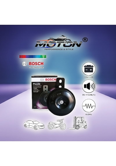 Korna 12v 95-115 Db Model Ah0712 Bosch