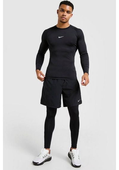 Nike Pro Dri Fit Tight Top Mens Ls Uzun Kollu Erkek Antreman Sweatshirt Siyah