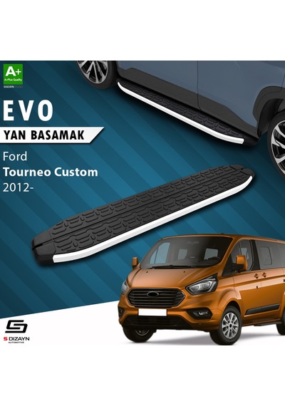 S-dizayn Ford Tourneo Custom Kısa Şase Evo Aluminyum Yan Basamak 203 Cm 2012-2023 A+ Kalite