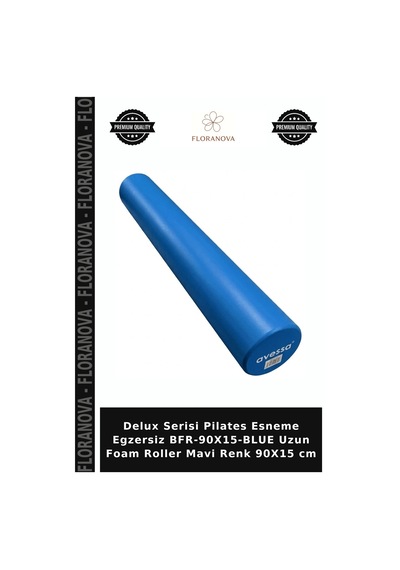 Delux Serisi Pilates Esneme Egzersiz Bfr-90x15-blue Uzun Foam Roller Mavi Renk 90x15 Cm