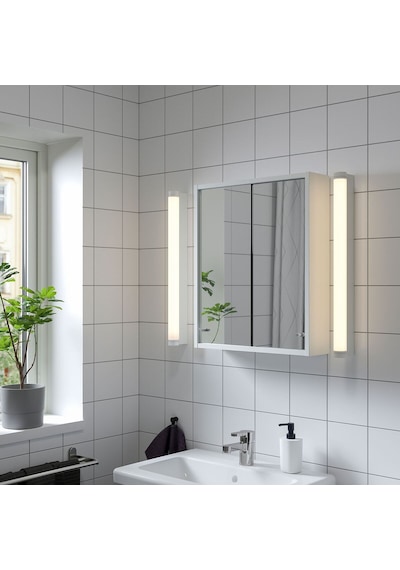 Banyo Duvar Dolabı, Beyaz, 50x13x60 Cm, 2 Ayna Kapaklı Beyaz Banyo Duvar Dolabı, Beyaz, 50x13x60 Cm, 2 Ayna Kapaklı Beyaz