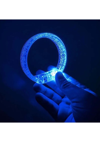 Mi Led Işıklı Baskı Yapılabilen Pilli Bileklik Bilezik 1,5 Cm Genişlik