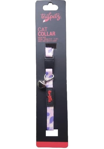 Tailpetz Cat Color Easy & Safety Lock Lavender Ayarlanır Kedi Boyun Tasması
