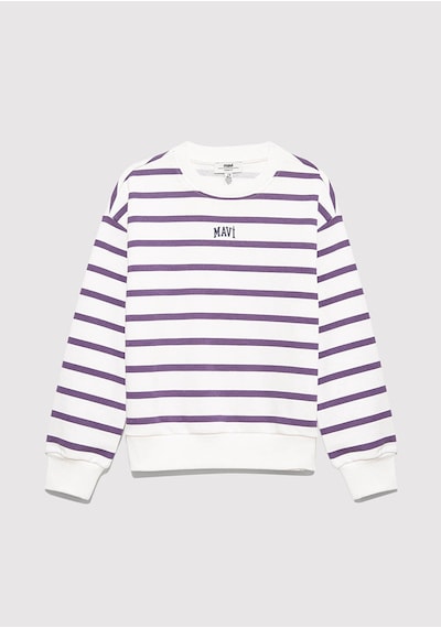 Mavi Beyaz Kız Çocuk Sweatshirt M7s10038-88138 Beyaz