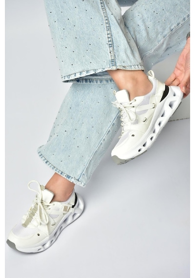 Fox Shoes Y312611009 Beyaz Kalın Tabanlı Spor Ayakkabı Sneakers
