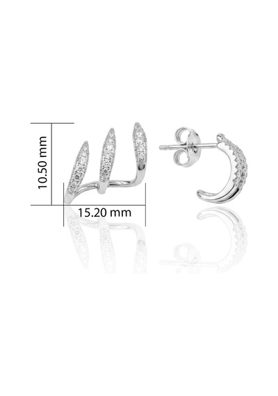 925 Ayar Gümüş Rodyumlu Üçlü Sarmaşık Taşlı Küpe Pençe Görünümlü İllüzyon Kadın Küpe Barcode Gümüş - Rodyum 925 Ayar Gümüş Rodyumlu Üçlü Sarmaşık Taşlı Küpe Pençe Görünümlü İllüzyon Kadın Küpe Barcode Gümüş - Rodyum