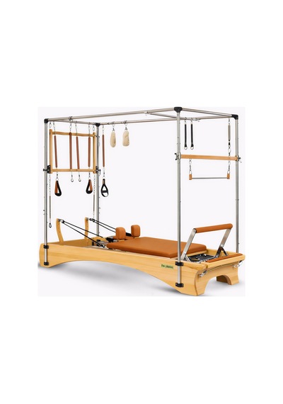 Combo Cadillac Reformer Elegance Seri Taba Şarjörlü Sistem 8 Kademe Krom 1. Sınıf Kayın Ağacı