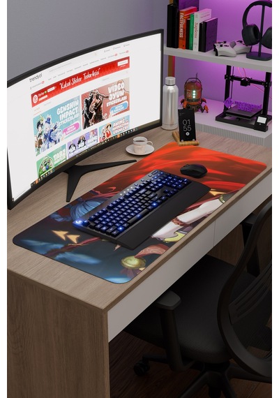Xiangling Genshin Impact Anime Oyuncu V5 - 90x40 Xxl Gaming Mouse Pad Fare Altlığı