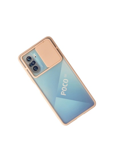 Poco F3 Kılıf Palm Buzlu Kamera Sürgülü Silikon - Pembe İtdark32137