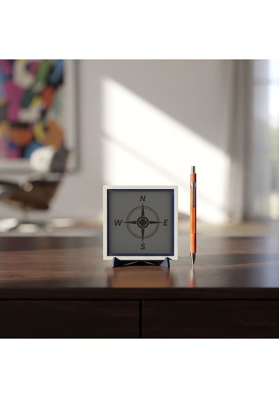 Pusula Temalı Dekoratif Obje, Gezginler Ve Hayal Kuranlar İçin Anlamlı Hediye 10x10 Cm