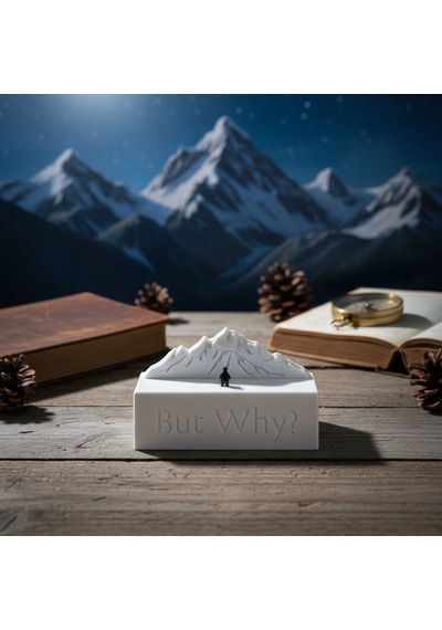 "but Why " Nihilist Penguen Felsefi Ve Mizahi Dekoratif Masaüstü Figürü 10,4x6,6 Cm