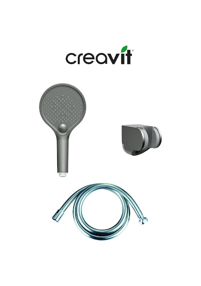 Creavit 3 Fonksiyonlu Gun Grey El Duş Seti Sh102 Gri