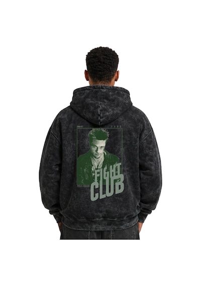 Sevbano Fight Club Tyler Durden Film Baskılı Unisex Oversize Yıkamalı Pre Siyah