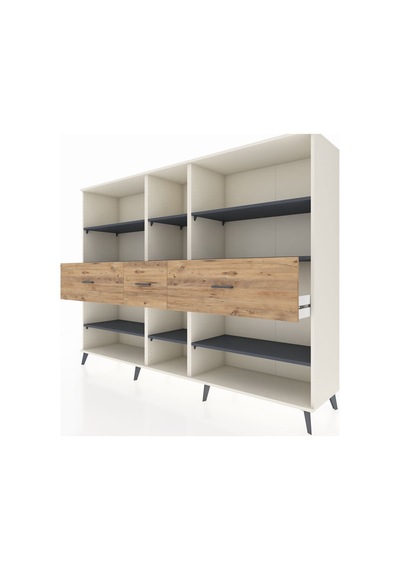 Hyperion Dolap 9 Raflı 3 Çekmeceli 220x44x163 Aytaşı-antrasit/çam Antrasıt/atlas Çam - Aytası Hyperion Dolap 9 Raflı 3 Çekmeceli 220x44x163 Aytaşı-antrasit/çam Antrasıt/atlas Çam - Aytası