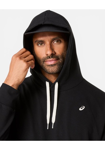 Asics French Terry Relaxed Pullover Hoodıe Erkek Siyah Sweatshirt 2031f449-001
