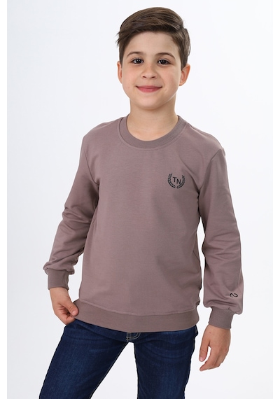 Toontoy Erkek Çocuk Baskılı Sweatshirt Acı Kahverengi