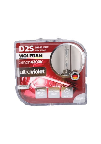 D2s Xenon Ampul 4300k Ultraviolet Mavi Cam 12v 35w - Wolfram 28642dpc