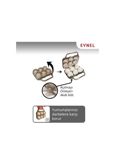 Tr Saplı 6'li Yumurta Taşıma Kutusu, Plastik Buzdolabı İçin Yumurtalık Pikniklik Pratik Yumurta Taşıma Kabı Diğer