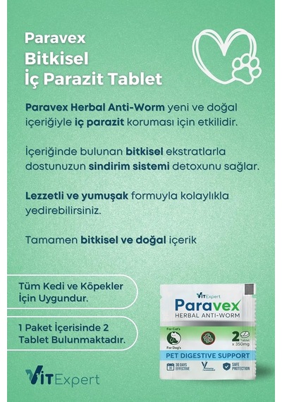 2'li Set Kedi İç Dış Bakım Tüm Kediler İçin Bitkisel 3 Damla Ve 2 Tablet Paketi