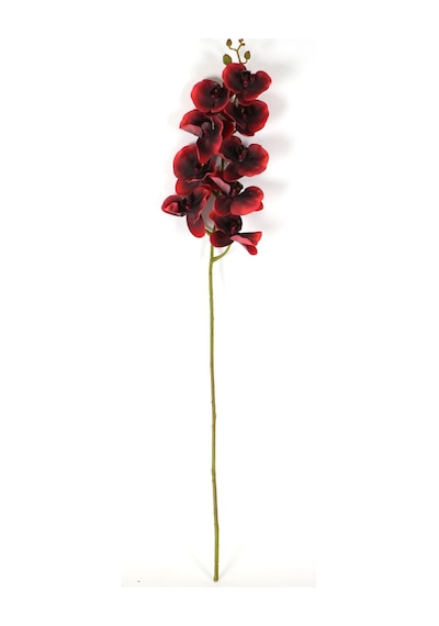 Yapay Islak Dokulu Premium Orkide Çiçeği 97 Cm Kırmızı