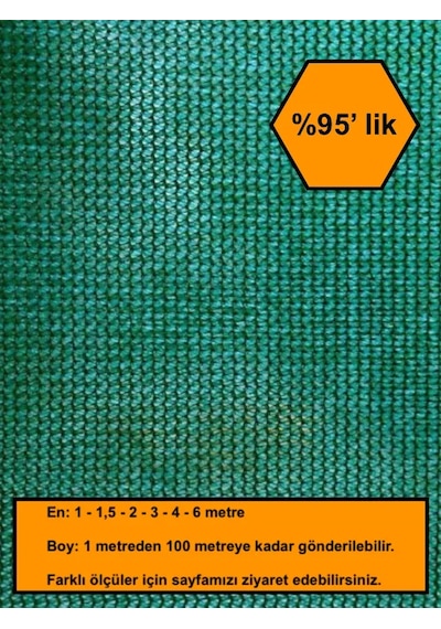 %95 Gölge Oranlı File, Gölgelik, Gergi File, Bahçe Gölgeliği, 4x4 Metre