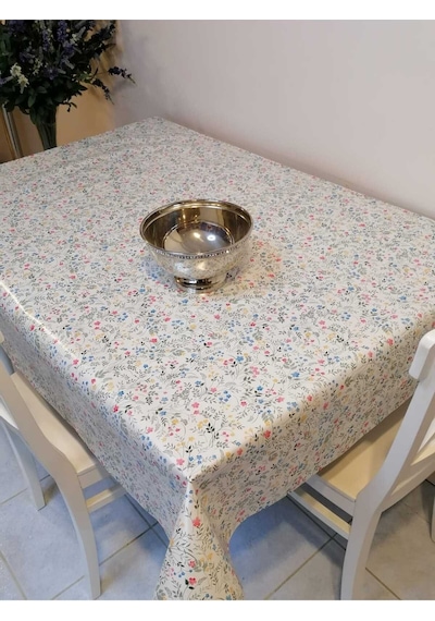 Elyaflı Pvc Muşamba - Desenli Silinebilir Masa Örtüsü 02mrl207a Renkli
