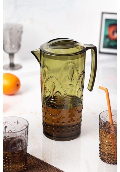 Akrilik Magic 2.3 L Koyu Yeşil Sürahi ( Cam Değildir )
