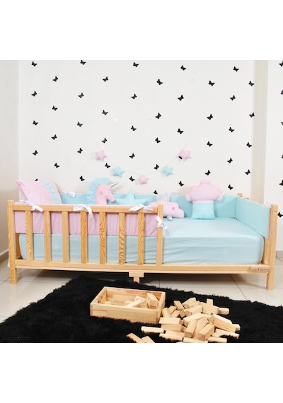 Markaawm Markaawm Montessori Yatak Çocuk Doğal Çam 90X190 Karyola Nil