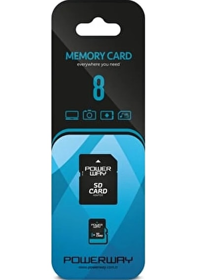 Powerway 8 GB MicroSD Hafıza Kartı + Adaptör