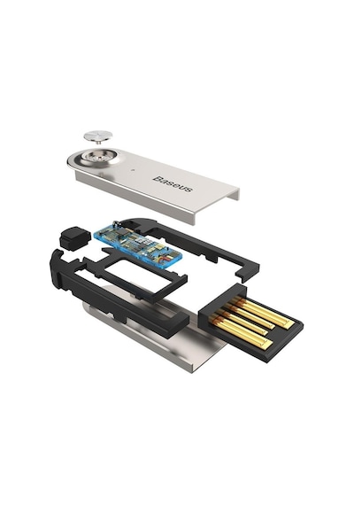 Baseus BA01 USB Bluetooth Araç Kiti Siyah