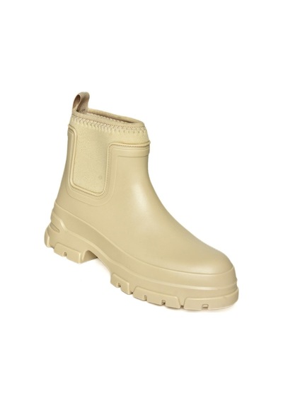 Fox Shoes T858685409 Bej Kalın Tabanlı Yağmur Botu Bej-suni Deri Bej