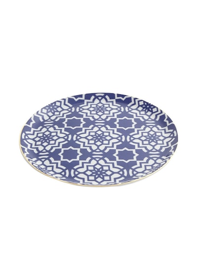 Porland Morocco Desen 7 Mor Düz Tabak 24 Cm
