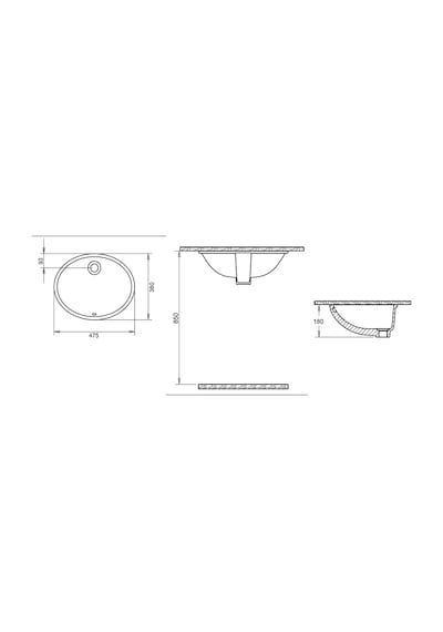 Hilton Oval Lavabo 37x47 Turaser Diğer