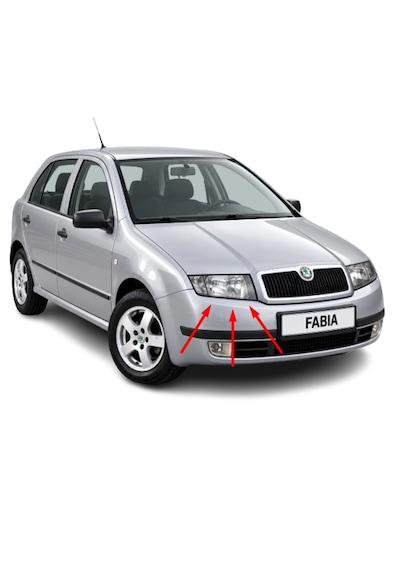 Skoda Fabıa 1999-2008 Arası Depo Sağ Ve Sol Far Takım Siyah 6y1941015p / 6y1941016p