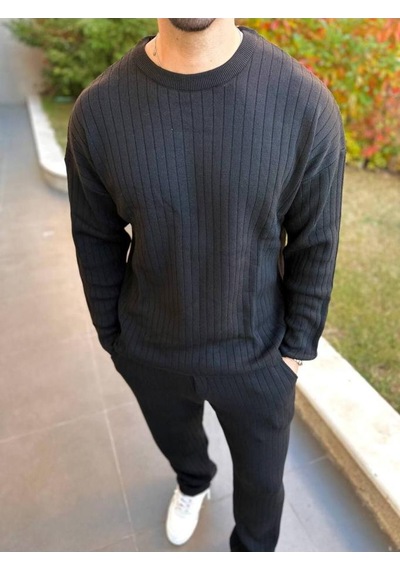 Uzun Sweatshirt Kollu Tişört Fitilli Örme Triko Yumuşak Dokulu Tüylenmez Pamuklu Kazak Ekru Uzun Sweatshirt Kollu Tişört Fitilli Örme Triko Yumuşak Dokulu Tüylenmez Pamuklu Kazak Ekru