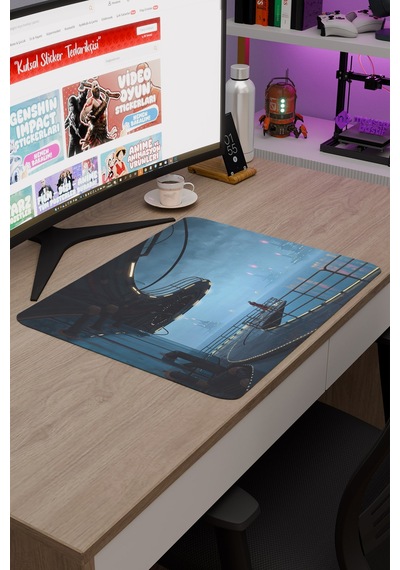 Dijital Okyanus Gemi V1 48x40 Xl Gaming Kauçuk Kaymaz Taban Mouse Pad Fare Altlığı