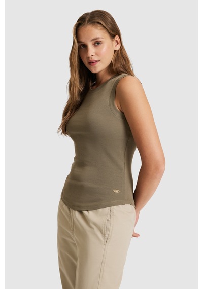 U.s. Polo Assn. Kadın Haki Tişört Basic 50321799-vr027