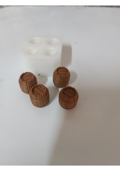 Dörtlü Mini Bidon Silikon Kalıp S923