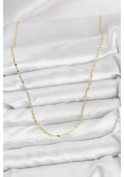 Cm 14k Gold Renk Gemici Zincir Model 60 Cm Kadın Kolye - Lisinya altın