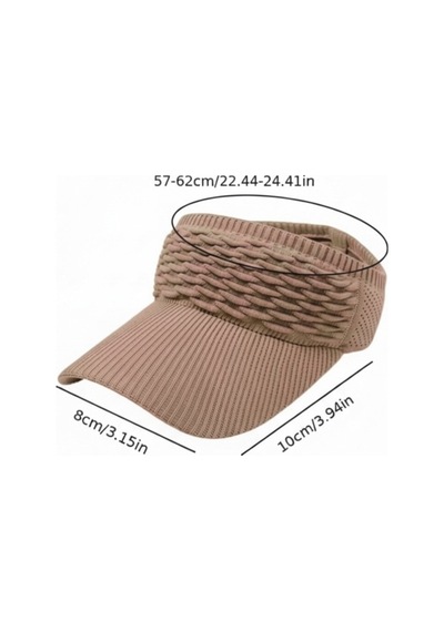 Aresshop Güneş Koruyucu Plaj Örgü Desenli Vizör Şapka Camel