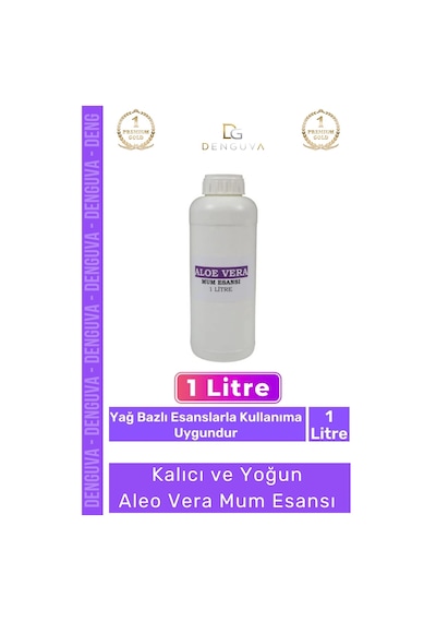 Yeni Kalıcı Yoğun Kaliteli Yağ Bazlı Tüm Ürünlerle Kullanıma Uygun Aloe Vera Mum Esansı 1 Lt Çok Renkli