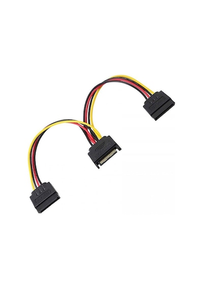 30 cm 15 pin sata 2x sata power çoklayıcı 15 pin erkek sata 2x sata çoklayıcı uzatma kablo