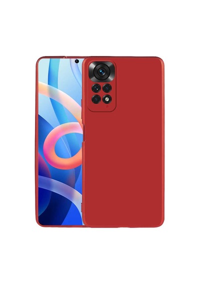 Zore Redmi Note 11s Global Kılıf Nvth Premier Silikon Kapak - Kırmızı